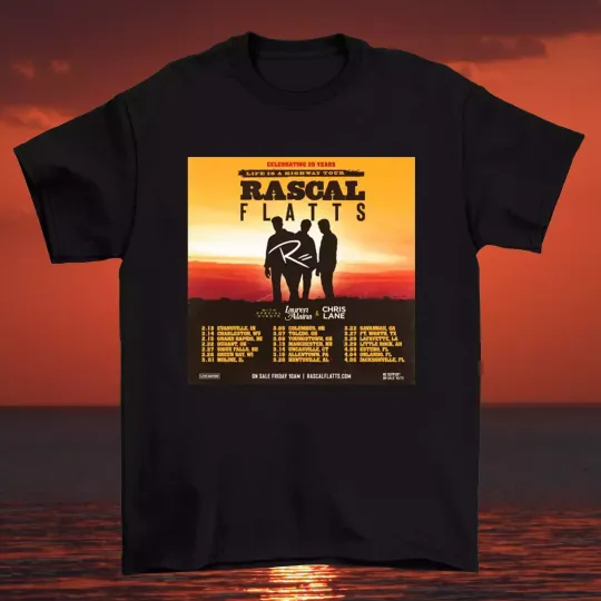 Discover Rascal Flatts 25th Anniversary Life is a Highway T Shirt