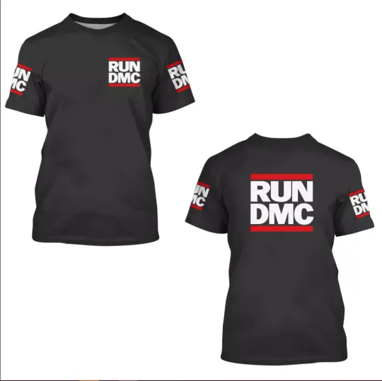 Discover RUN DMC Logo Graphic AOP 3D T-shirt