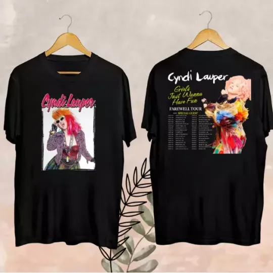 Discover Cyndi Lauper Graphic Shirt, Cyndi Lauper Girl Just Wanna Have Fun Farewell Tour