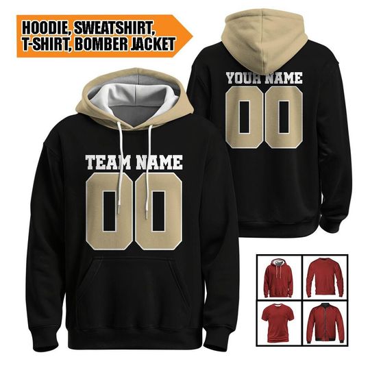 Discover Personalized Name And Number Football Hoddie