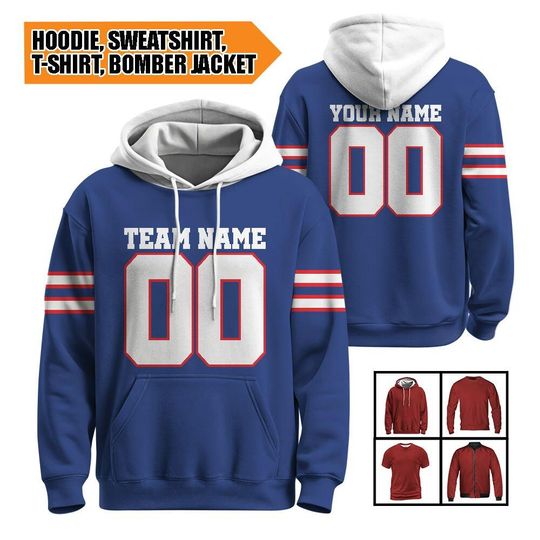 Discover Personalized Name And Number Football Hoddie