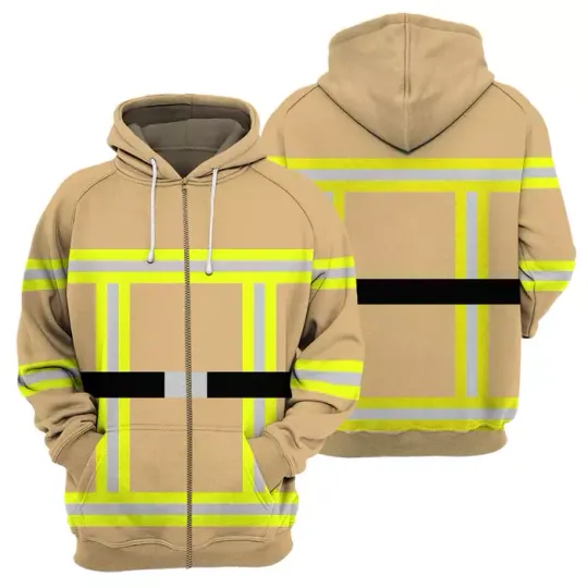 Discover Firefighter Full Over Print 3D Hoodie, Firefighter Zip Hoodie,Fireman Lover Gift