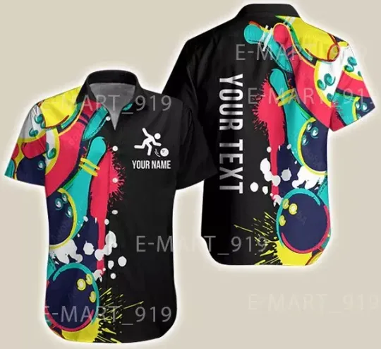 Discover Customize Bowling Hawaiian Shirt, Bowling Color Shirt, Bowling Shirt