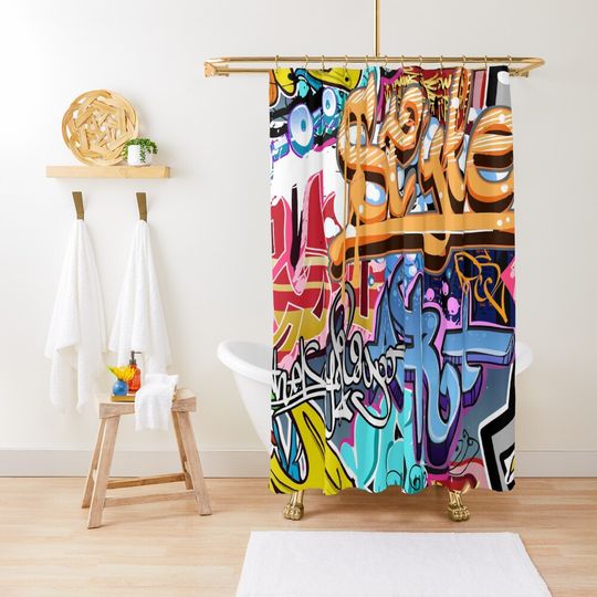 Discover Graffiti Shower Curtain