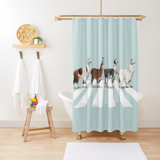 Discover Llama The Abbey Road #1 Shower Curtain