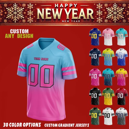 Discover Customizable Football Jersey  Personalize Team Name, Your Name and Number