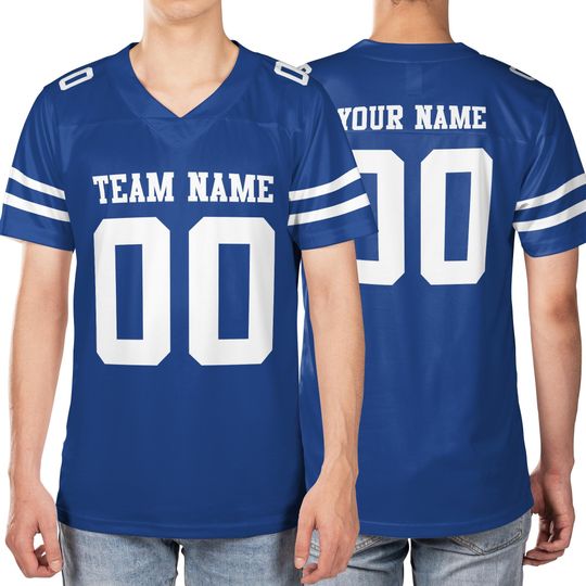 Discover Personalized Football Jersey, Man Women Short Sleeves Shirt, Custom Football Soccer Jersey