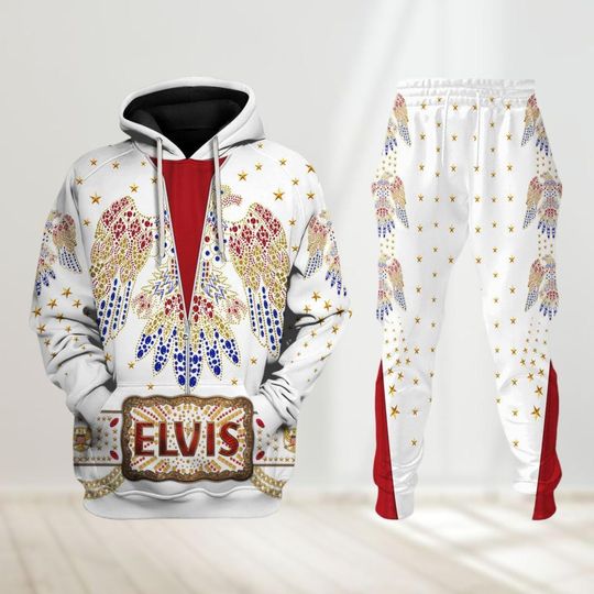 Discover Elvis Presley Hoodie Jogger Set, Elvis Cosplay Costume Shirt