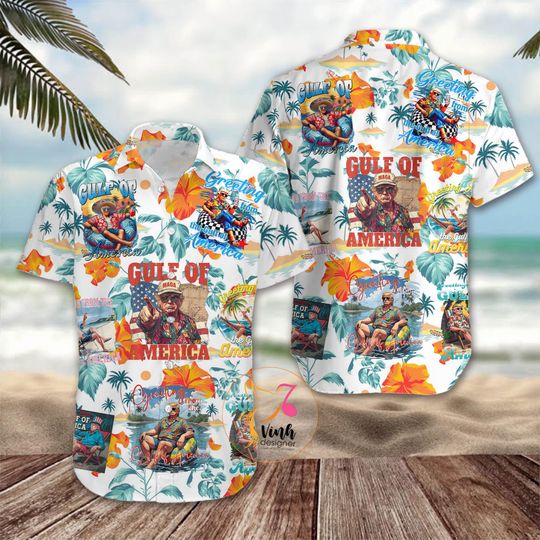 Discover Gulf of America Hawaiian Shirt For Men Women, Gulf of America Trump