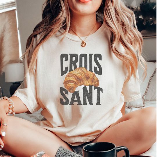 Discover Croissant Shirt, French Trendy Breakfast Club Brunch Shirt