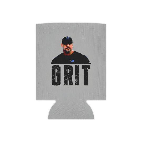 Discover Dan Campbell GRIT Can Cooler  Sleeve| Gift for Detroit Lions Fan