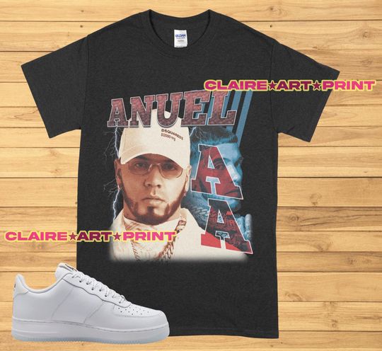 Discover Anuel AAshirt, Anuel AA Retro Vintage print T-Shirt