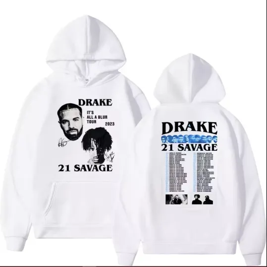 Discover 2 sided hoodie, Vintage 2023 Drake It's All A Blur Tour 2023 Hoodie, gift fans