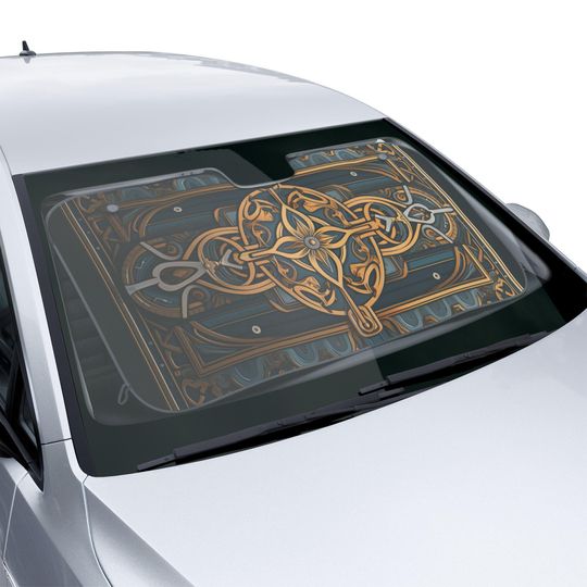 Discover Celtic Knot Windshield Sunshade - Unique Celtic Car Decor - Gift for Her