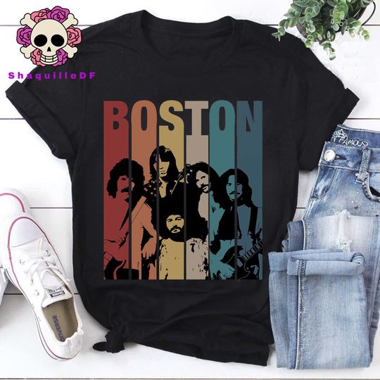 Discover Boston Band Vintage T-shirt, Anniversary Gift for Fans, Boston Tour Shirt