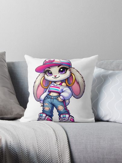Discover Cute Meets Bunny Pillow