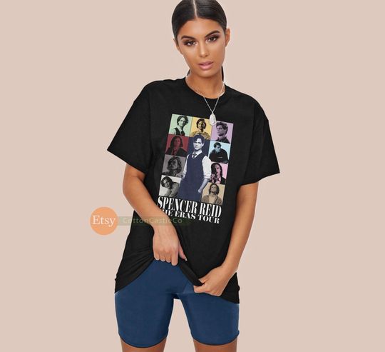 Discover Spencer Reid Shirt funny cool tv series fan art poster Tee 90s concert style T-Shirt