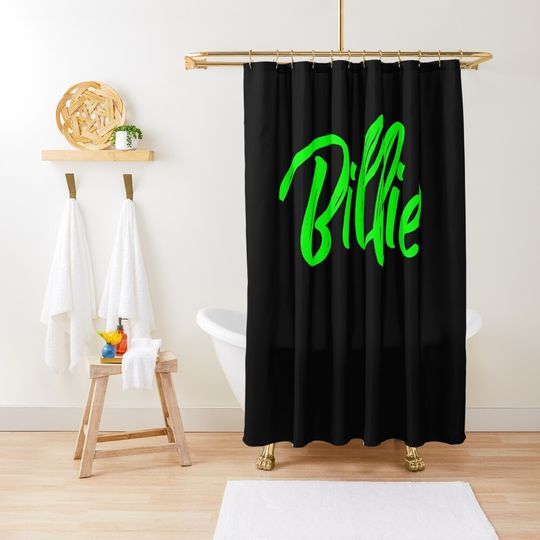 Discover Billie Print. Great for Billie Eilish Fans. Elishe Shower Curtain