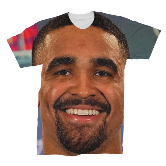 Discover Jalen Hurts Big Face T-Shirt, Football Fan Gifts