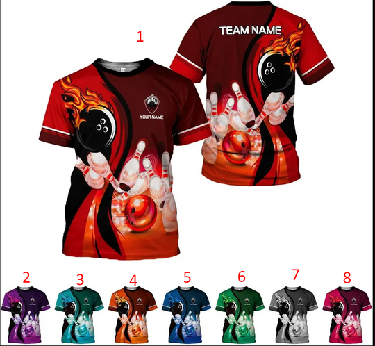 Discover Personalized Bowling Tshirts 3D, Bowling Shirts for Team, Bowling Shirt