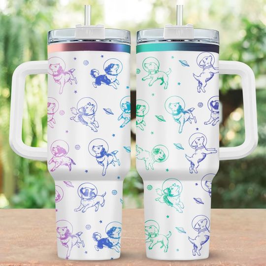 Discover Dogs In Space Tumbler Engraved 40oz, Funny Dogs Tumbler, Dogs Loves Gift