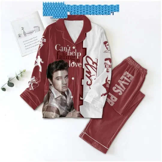 Discover Elvis Presley Cant Help Falling In Love Satin Pajamas Set