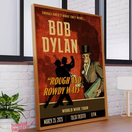 Discover Custom Bob Dylan's Tour 2025 Poster, Gift For Fans