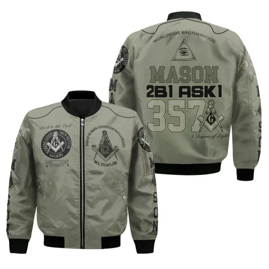 Discover Custom Lodge Name Number Your Name Mason Bomber Jacket