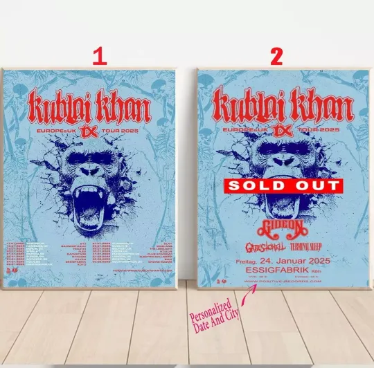 Discover Custom Kublai Khan TX - Tour 2025 Poster