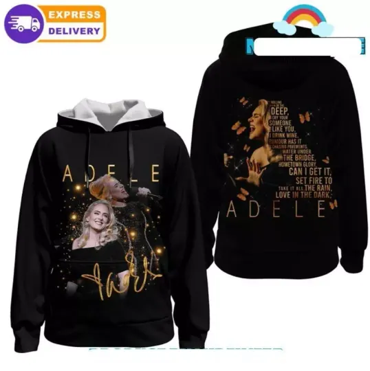 Discover Adele Singer Rolling In The Deep hoodie 3D
