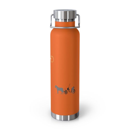 Discover Horse Snaffle Bit and Carriage - Copper Vacuum Insulated Bottle, Equestrian Gift