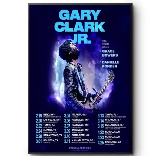 Discover Gary Clark Jr Tour 2025 US Poster