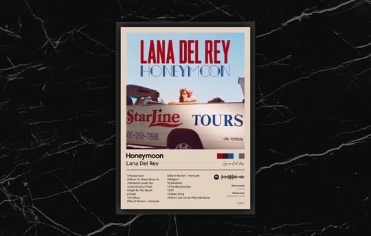Discover Lana Del Rey - Honeymoon Album Cover Poster