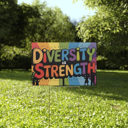 Discover Diversity Yard Sign, Love Your Neighbors