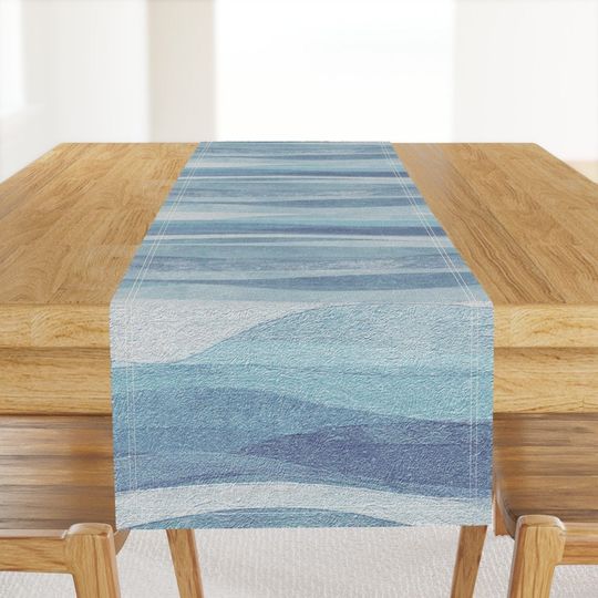 Discover Abstract Ocean Wave Table Runner, Home decor