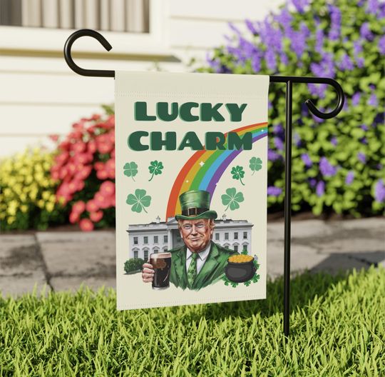 Discover Support Trump Lucky Charm St. Patricks Day Garden Flag