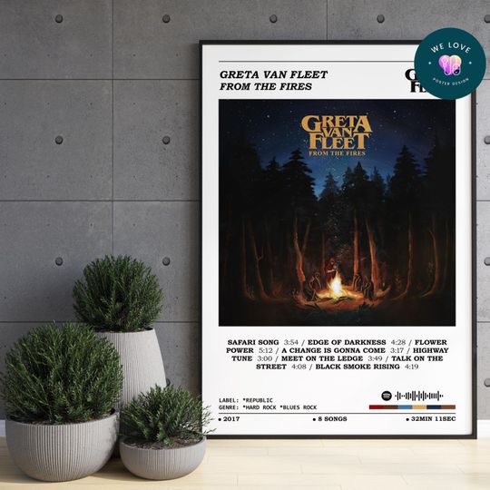 Discover Greta Van Fleet - From The Fires Poster / Greta Van Fleet Poster / Album Cover Poster