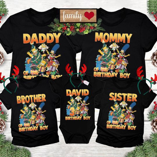 Discover Custom The Simpsons Christmas Family Shirt