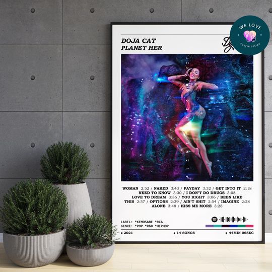 Discover Doja Cat - Planet Her Album Poster / Doja Cat Poster / Album Cover Poster