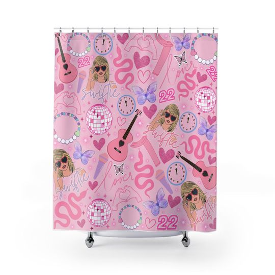 Discover Pink Swiftie Shower Curtain