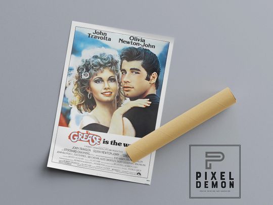 Discover Grease Movie Poster Classic Wall Art Print