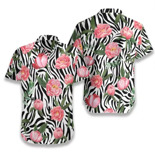 Discover Peony Watercolor Hawaiian Shirt