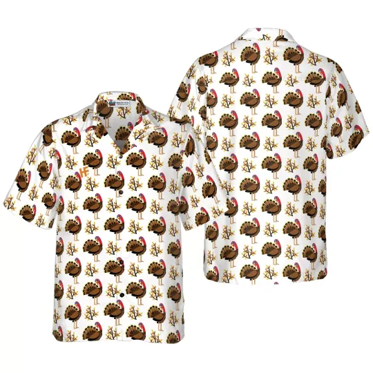 Discover Cute Turkey Birds Hawaiian Shirt, Button Down