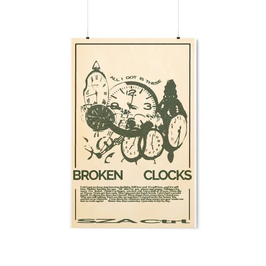 Discover SZA: Broken Clocks - Ctrl (Vintage Style Poster)
