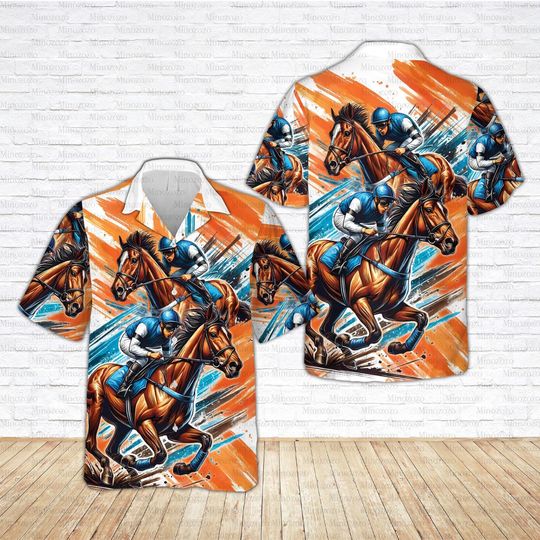 Discover Kentucky Derby Hawaiian Shirt, Horse Racing Lover Button Up Shirt