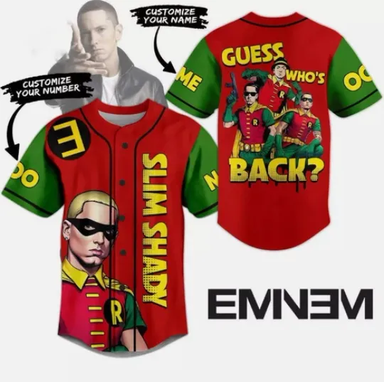 Discover Eminem Slim Shady Guess Whos Back Custom Baseball Jersey