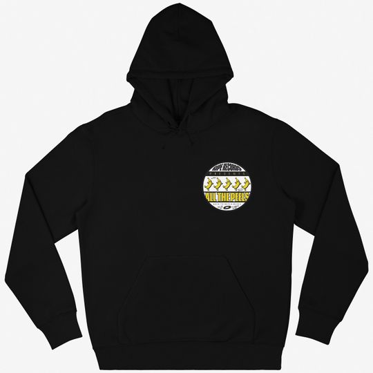 Discover Ripe Records Unisex Vintage 90s Style Graphic Hoodie in Black