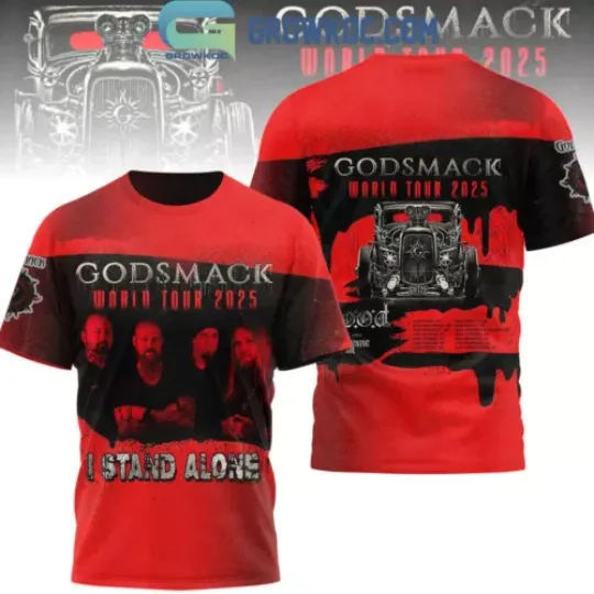 Discover Godsmack World Tour 2025 I Stand Alone 2025 T-Shirt 3D