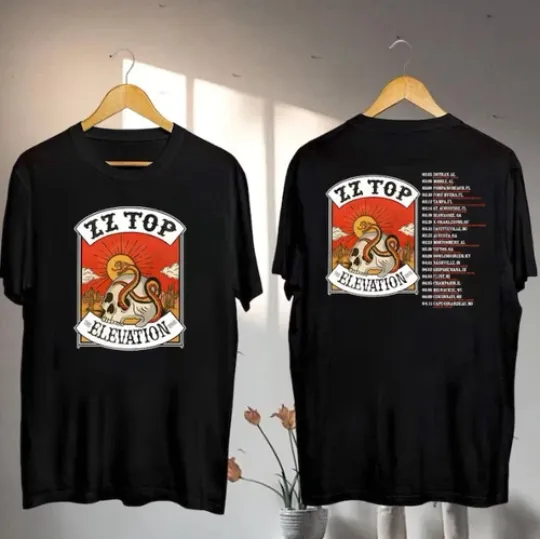 Discover 2025 ZZ Top The Elevation Tour Shirt, ZZ Top Band 2025 Concert, Zz Top Fan Gift