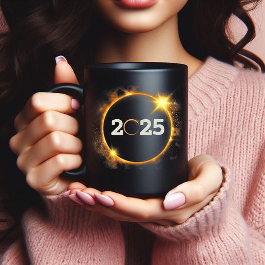 Discover Total Solar Eclipse 2025 Mug, Total Eclipse 2025 Mug